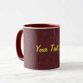 Mug Maroon de base, votre texte ici (Devant gauche)