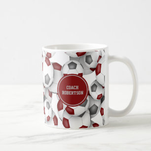 Mug Maroon gris équipe de football couleurs cadeau pou