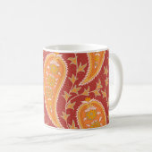 Mug Maroon Paisley : Ornement de Concombre Turc. (Devant droit)