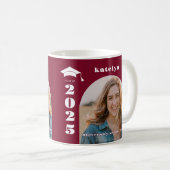 Mug Maroon Photo Graduation (Devant droit)