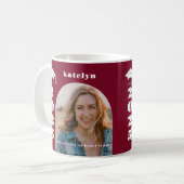 Mug Maroon Photo Graduation (Devant gauche)