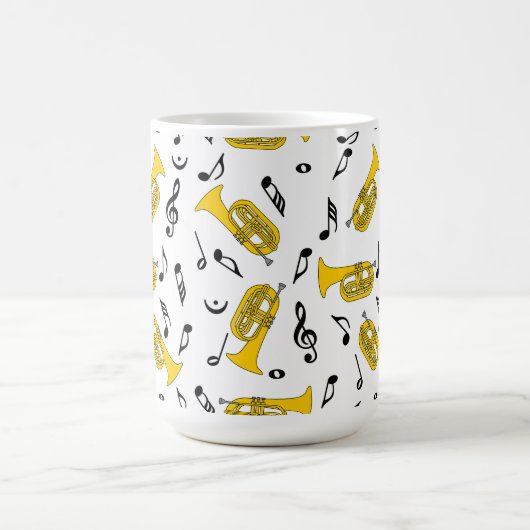 Mug Marquage Baritone Notes musicales Clés Treble (Centre)