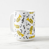 Mug Marquage Baritone Notes musicales Clés Treble (Devant gauche)