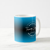 Mug Marque avec votre logo d'entreprise, Blue Ombre (Devant droit)