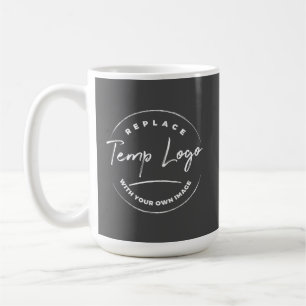 Mug Marque avec votre logo d'entreprise, gris foncé