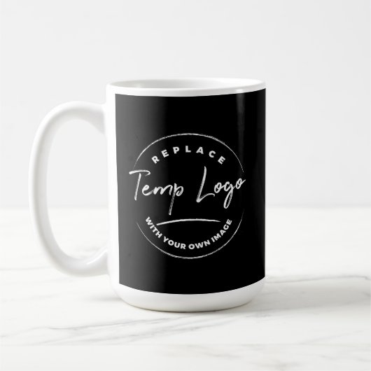 Mug Marque avec votre logo d'entreprise, noir (Gauche)