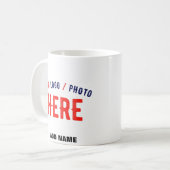 MUG MARQUE BLANCHE MODERNE ET PERSONNALISABLE VÉRIFIÉE (Devant gauche)