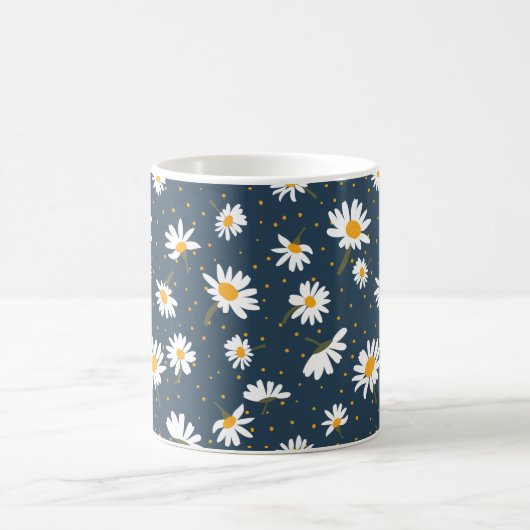 Mug Marque classique de marguerite jaune blanc (Centre)