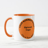 Mug Marque d'affaires en forme ronde sur la bande comb (Gauche)