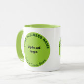 Mug Marque d'affaires en forme ronde sur la chaux Gree (Devant gauche)
