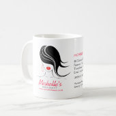 Mug Marque de la société salon de coiffure et de beaut (Devant gauche)