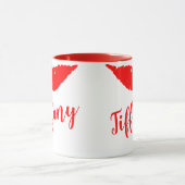 Mug Marque de rouge à lèvres votre nom (Centre)