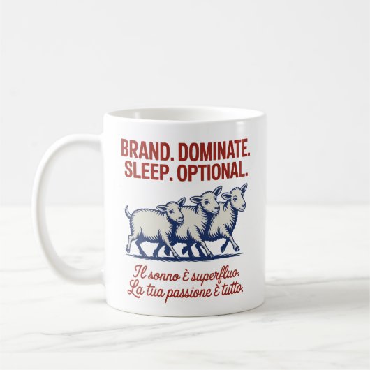 Mug Marque. Dominer. Dormir. Facultatif. (Gauche)