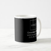 Mug Marque du logo de l'entreprise Noir Blanc (Devant droit)