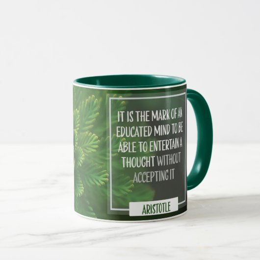 Mug Marque D'Un Esprit Éduqué (Devant droit)