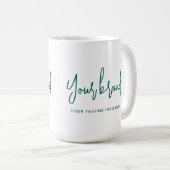 Mug Marque Modern Script Nom de l'entreprise (Devant droit)