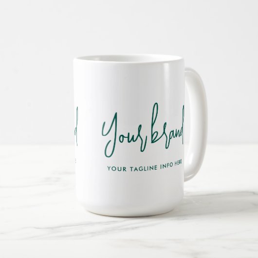 Mug Marque Modern Script Nom de l'entreprise (Devant droit)