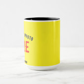 MUG MARQUE VÉRIFIÉE JAUNE CLAIR ET MODERNE (Centre)