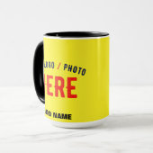MUG MARQUE VÉRIFIÉE JAUNE CLAIR ET MODERNE (Devant gauche)