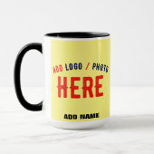 MUG MARQUE VÉRIFIÉE MODERNE ET MODERNE PASTEL JAUNE (Gauche)