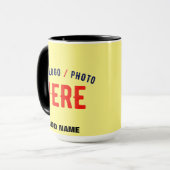 MUG MARQUE VÉRIFIÉE MODERNE ET MODERNE PASTEL JAUNE (Devant gauche)