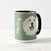 Mug Marques de Badger personnalisables des Grands Pyré (Devant droit)