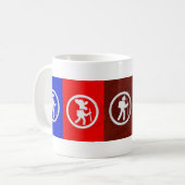 Mug Marqueurs de sentier d'animaux de randonnée (Devant gauche)