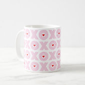Mug Marraine de la Saint-Valentin XOXO moderne (Devant gauche)