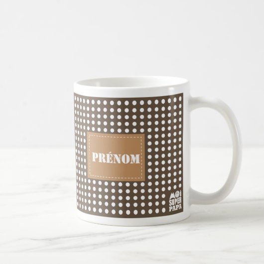 Mug marron à personnaliser - Moi Super Papa (Droite)