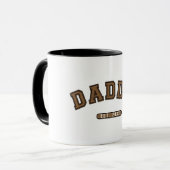 Mug Marron Cuir Papa Établ. Graphique Établie (Devant gauche)