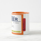 Mug Marron de bière sur ordonnance (Centre)