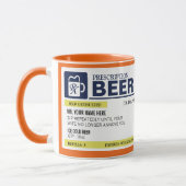 Mug Marron de bière sur ordonnance (Gauche)