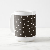 Mug Marron et pois blancs au chocolat (Devant gauche)