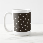 Mug Marron et pois blancs au chocolat (Gauche)