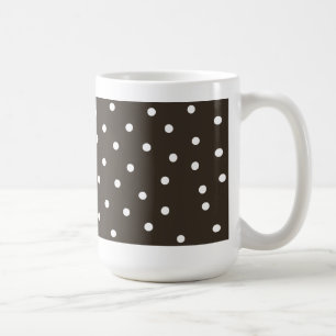 Mug Marron et pois blancs au chocolat