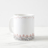 Mug marron floral blanc hiver classique mule (Devant gauche)