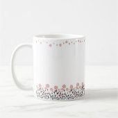 Mug marron floral blanc hiver classique mule (Gauche)