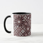 Mug Marron, motif floral (Gauche)