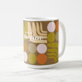 Mug Marron Orange Vert Bohème (Devant droit)