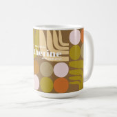 Mug Marron Orange Vert Bohème (Devant droit)