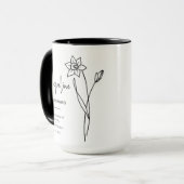 Mug mars Bridesmaid | Daffodique Fleur de naissance (Devant gauche)