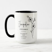 Mug mars Bridesmaid | Fleur de naissance en fleurs de (Gauche)