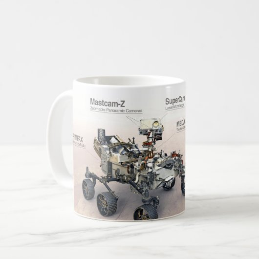Mug Mars La Persévérance Rover Avec Instruments (Devant gauche)