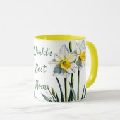 Mug Mars Mois de naissance Daffodiles à fleurs. Fête d (Devant droit)