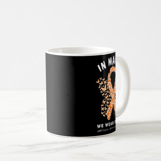 Mug Mars Nous Portons Orange Ms Multiple Sclerosis (Devant droit)