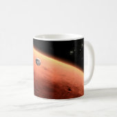 Mug Mars Science Laboratory approchant Mars. (Devant droit)