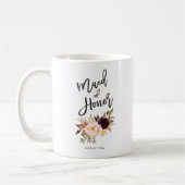 Mug Marsala bordeaux servante florale honorée (Gauche)
