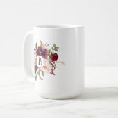 Mug Marsala Bourgogne Boho rose rouge fait varier le (Devant gauche)