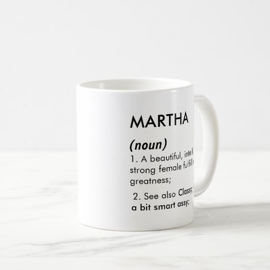 Mug Martha name, Editable name, Custom name (Devant droit)