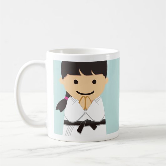 Mug Martial Arts Black Belt Girl (Gauche)